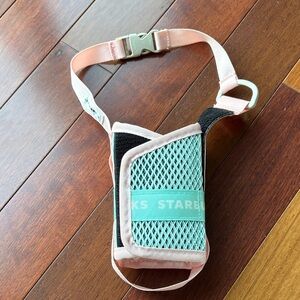 Starbucks Mint Green and Pink Mesh water bottle holder. Purchased in JAPAN
